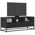 TV-Schrank Schwarz 100x34,5x40 cm Holzwerkstoff und Metall