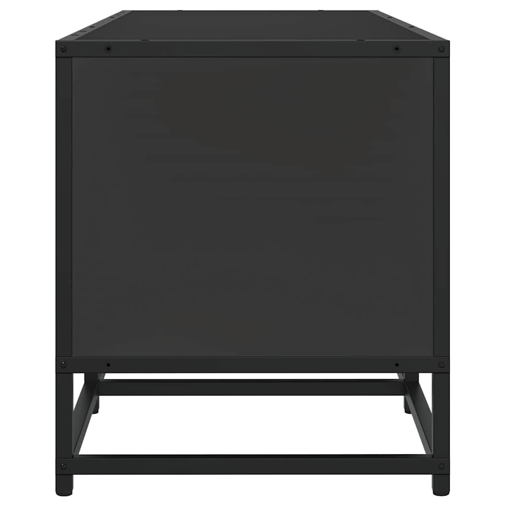 TV-Schrank Schwarz 100x35x41 cm Holzwerkstoff und Metall