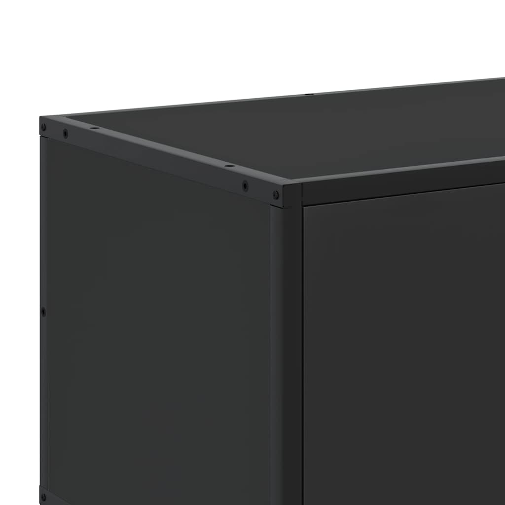 TV-Schrank Schwarz 100x35x41 cm Holzwerkstoff und Metall