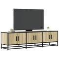 TV-Schrank Sonoma-Eiche 150x35x41 cm Holzwerkstoff und Metall