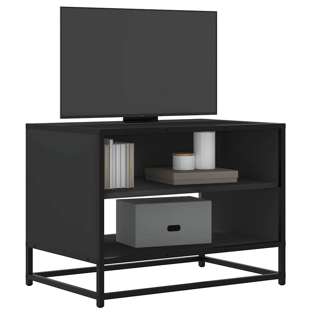 TV-Schrank Schwarz 61x40x46 cm Holzwerkstoff und Metall