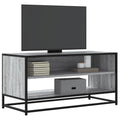 TV-Schrank Grau Sonoma 91x40x46 cm Holzwerkstoff und Metall