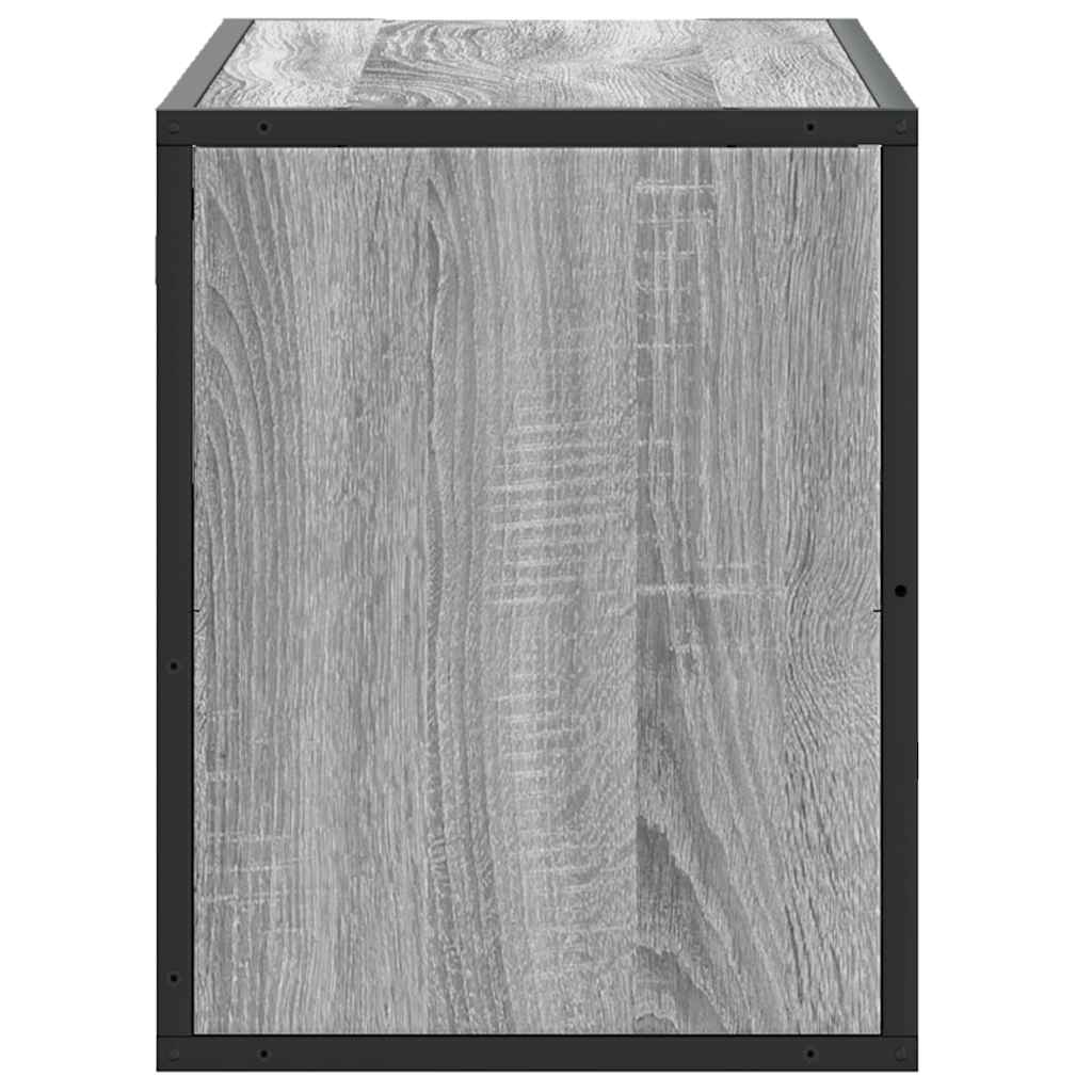 TV-Schrank Grau Sonoma 80x31x39,5 cm Holzwerkstoff und Metall