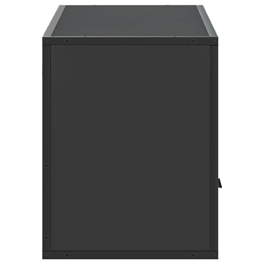 TV-Schrank Schwarz 100x31x39,5 cm Holzwerkstoff und Metall