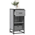 Sideboard Grau Sonoma 35,5x35x76 cm Holzwerkstoff und Metall