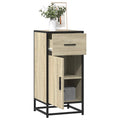 Sideboard Sonoma-Eiche 35,5x35x76 cm Holzwerkstoff und Metall