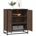 Sideboard Braun Eichen-Optik 68x35x76 cm Holzwerkstoff & Metall