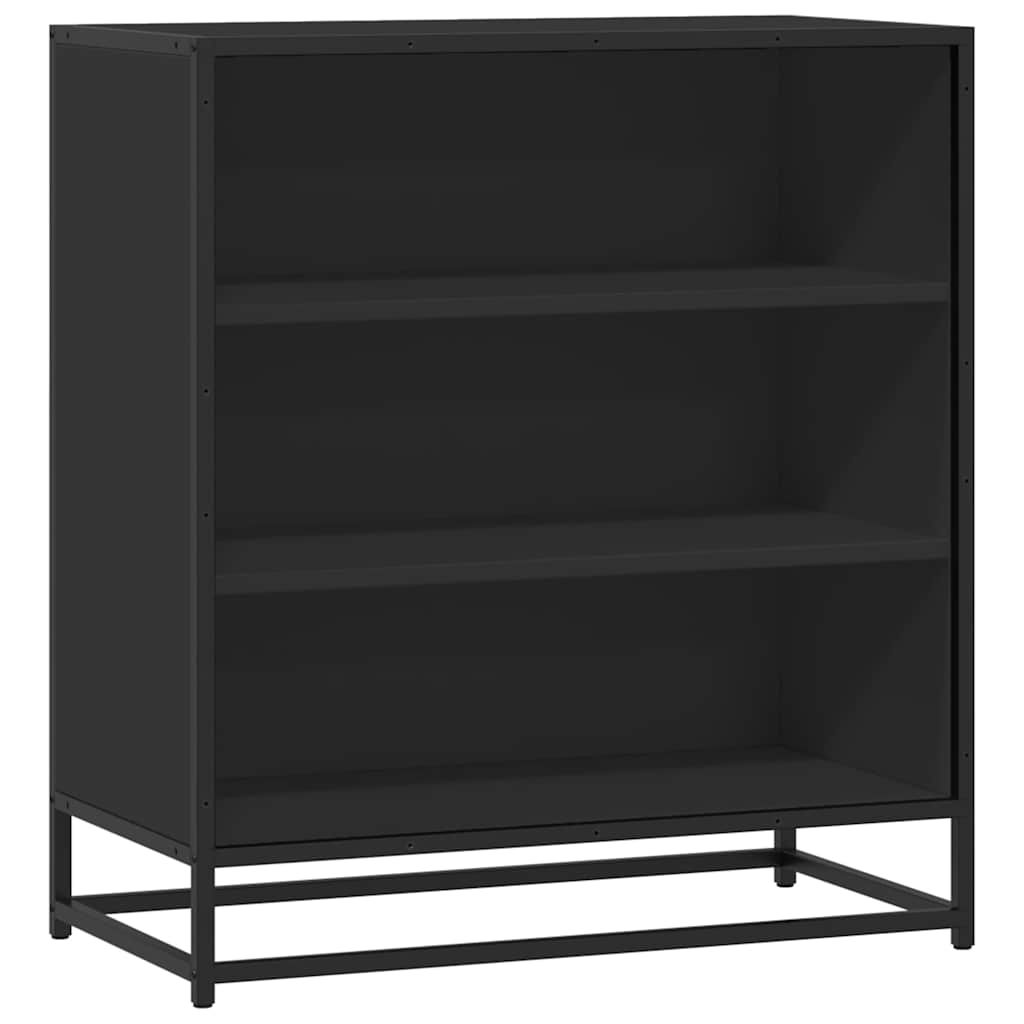 Sideboard Schwarz 68x35x76 cm Holzwerkstoff und Metall
