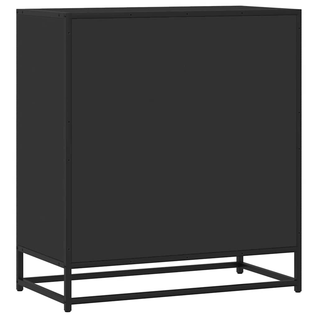 Sideboard Schwarz 68x35x76 cm Holzwerkstoff und Metall