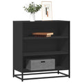 Sideboard Schwarz 68x35x76 cm Holzwerkstoff und Metall