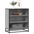 Sideboard Grau Sonoma 68x35x76 cm Holzwerkstoff und Metall