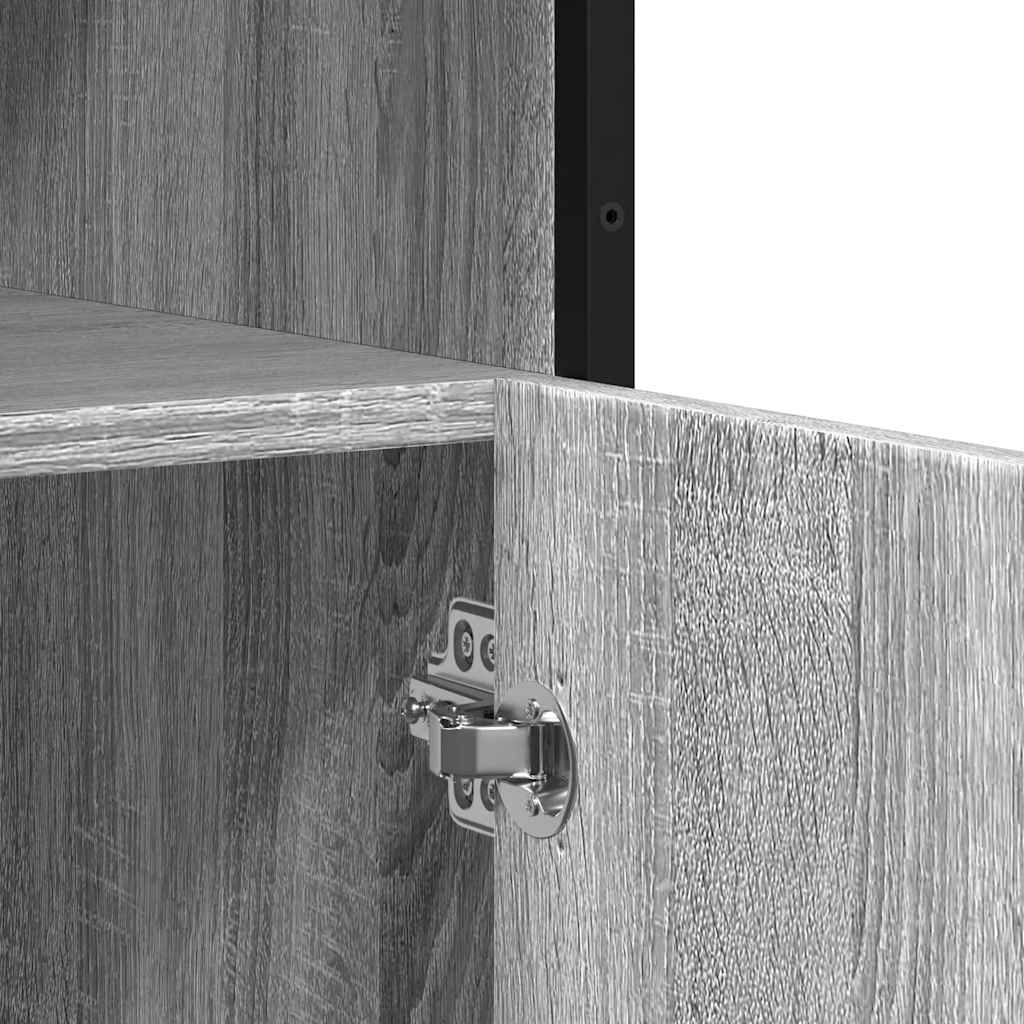 Sideboard Grau Sonoma 100x35x76 cm Holzwerkstoff