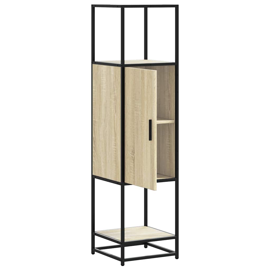 Highboard Sonoma-Eiche 35,5x35x139 cm Holzwerkstoff Metall