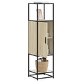 Highboard Sonoma-Eiche 35,5x35x139 cm Holzwerkstoff Metall