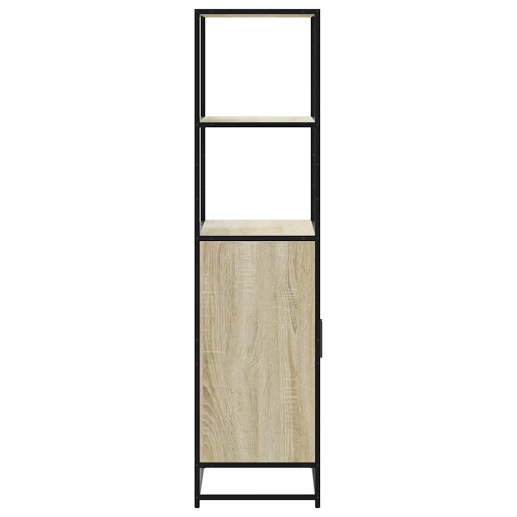 Highboard Sonoma-Eiche 68x35x139 cm Holzwerkstoff und Metall