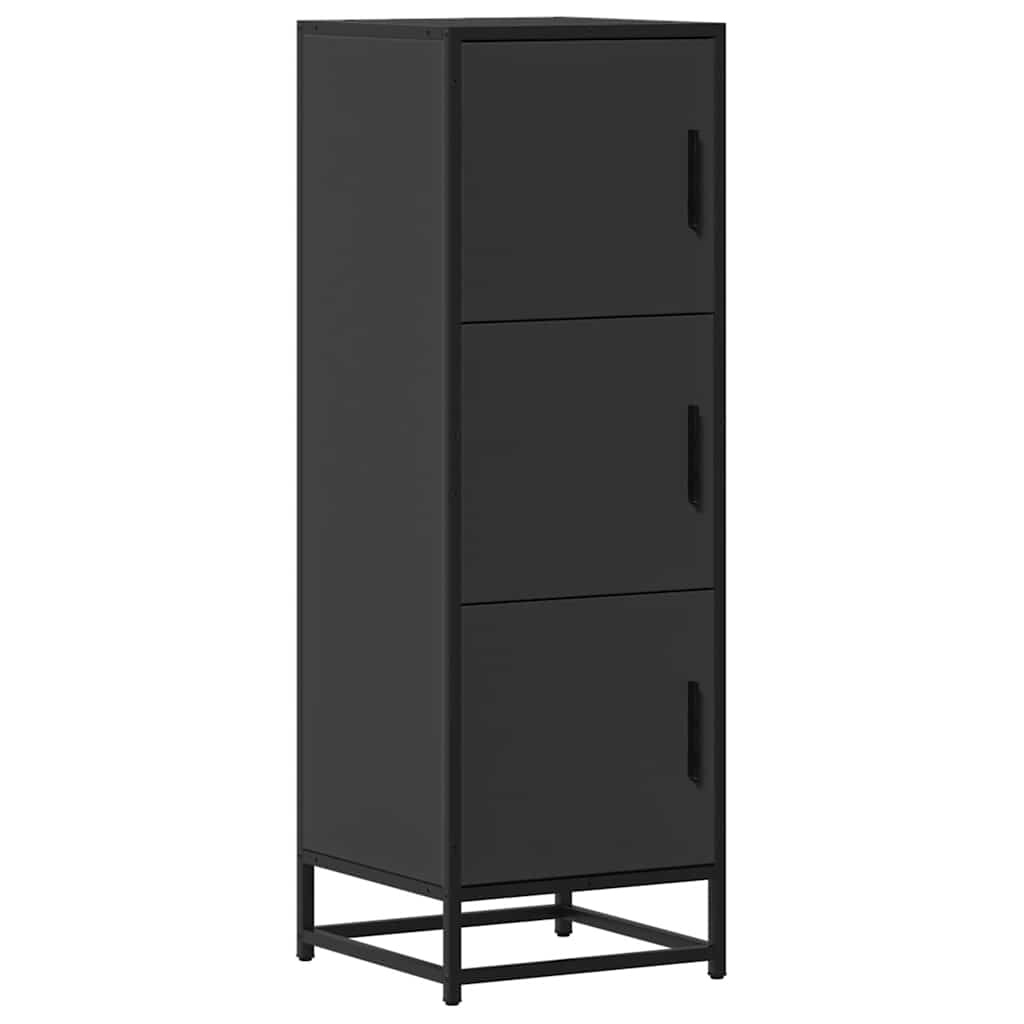 Highboard Schwarz 35,5x35x106,5 cm Holzwerkstoff und Metall