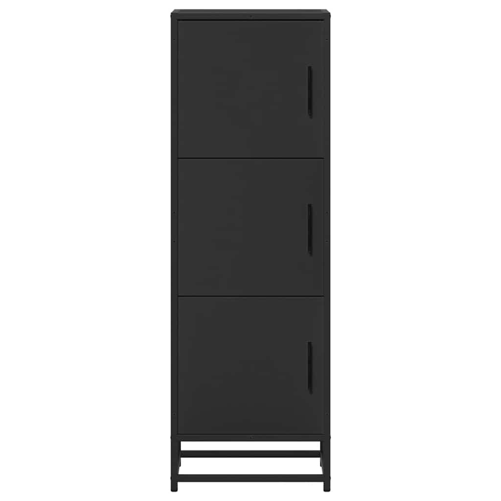 Highboard Schwarz 35,5x35x106,5 cm Holzwerkstoff und Metall