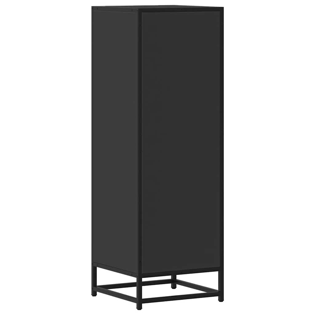 Highboard Schwarz 35,5x35x106,5 cm Holzwerkstoff und Metall