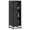 Highboard Schwarz 35,5x35x106,5 cm Holzwerkstoff und Metall