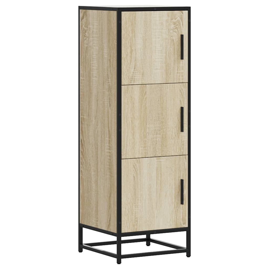 Highboard Sonoma-Eiche 35,5x35x106,5 cm Holzwerkstoff Metall