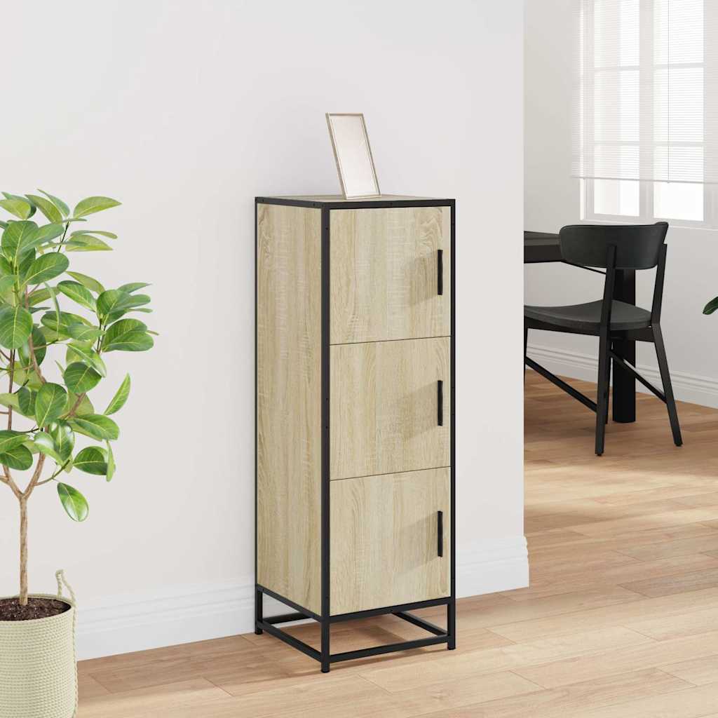 Highboard Sonoma-Eiche 35,5x35x106,5 cm Holzwerkstoff Metall