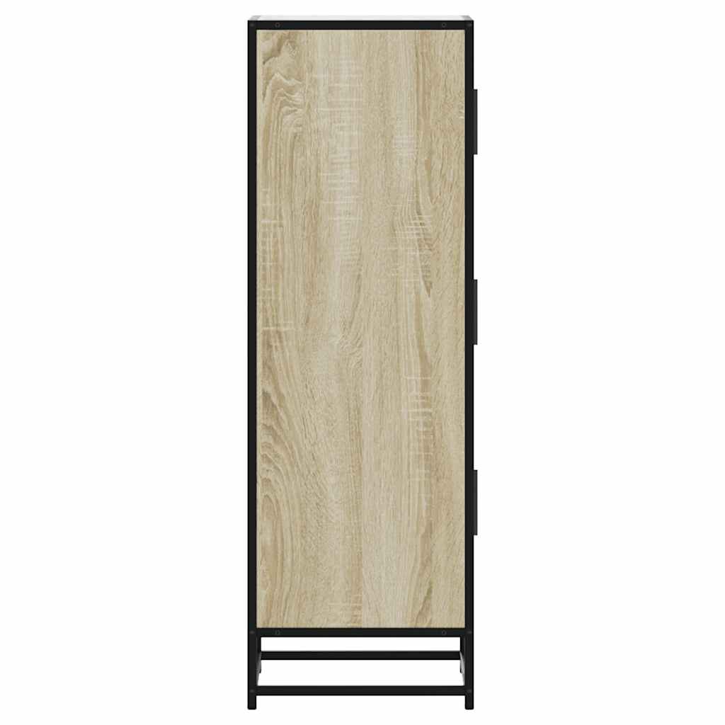 Highboard Sonoma-Eiche 35,5x35x106,5 cm Holzwerkstoff Metall