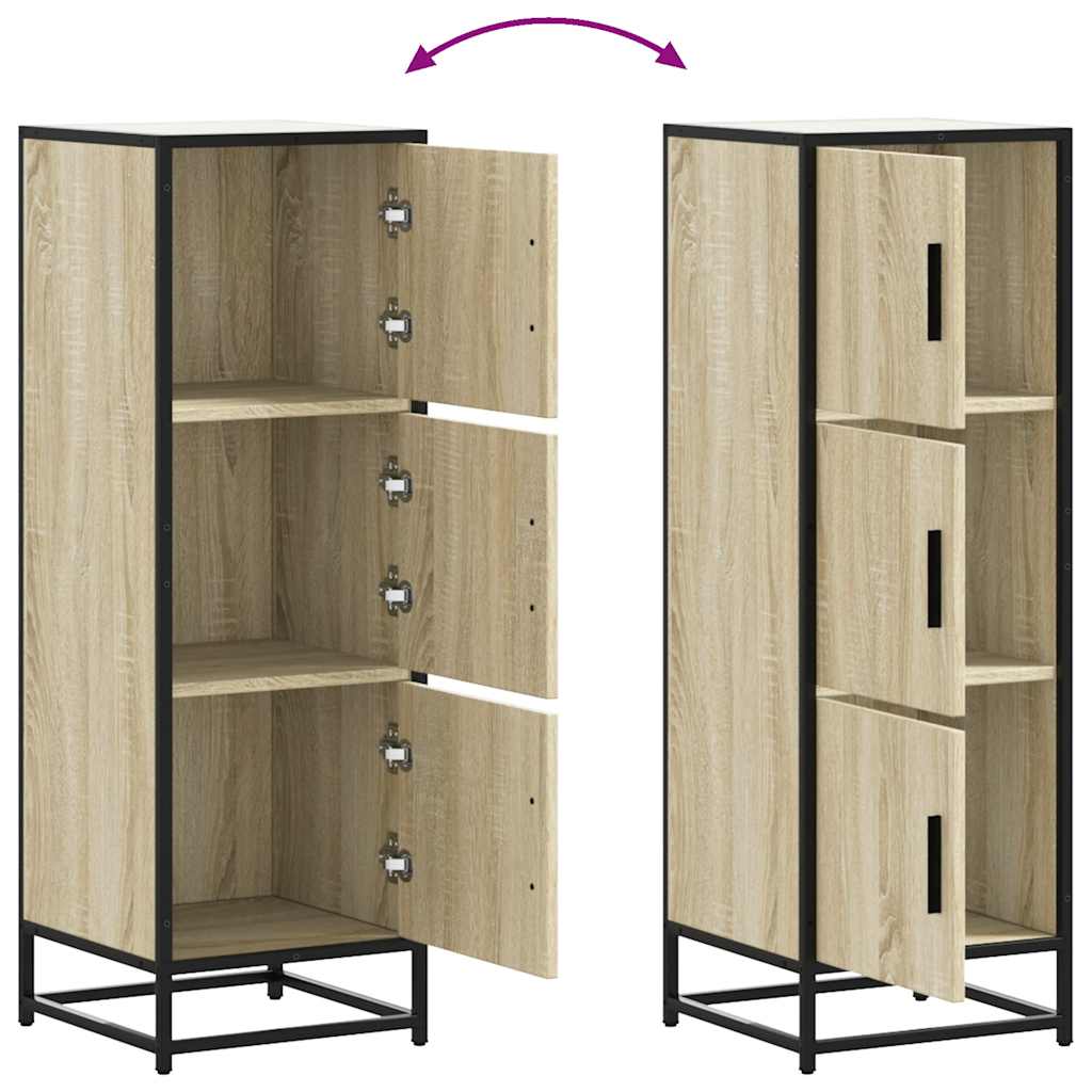 Highboard Sonoma-Eiche 35,5x35x106,5 cm Holzwerkstoff Metall