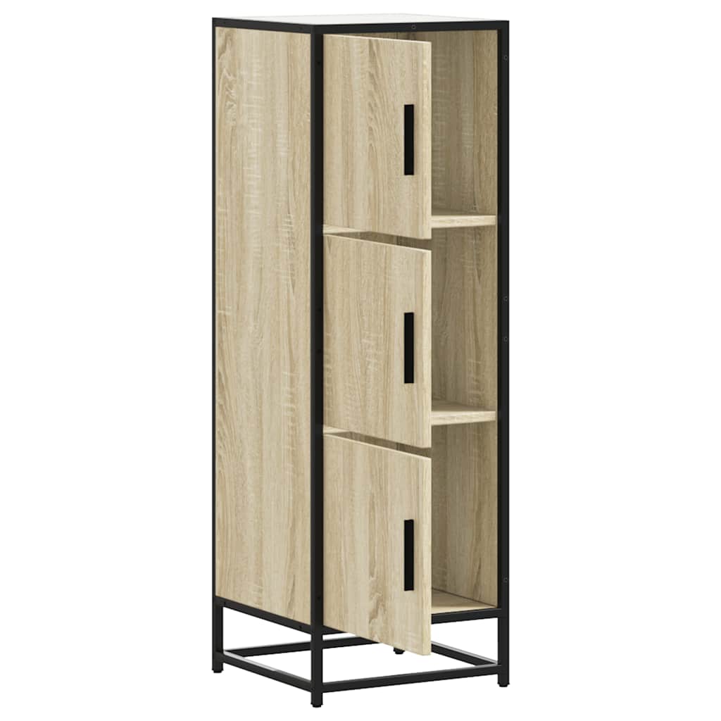 Highboard Sonoma-Eiche 35,5x35x106,5 cm Holzwerkstoff Metall