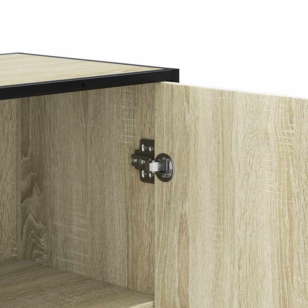 Highboard Sonoma-Eiche 35,5x35x106,5 cm Holzwerkstoff Metall