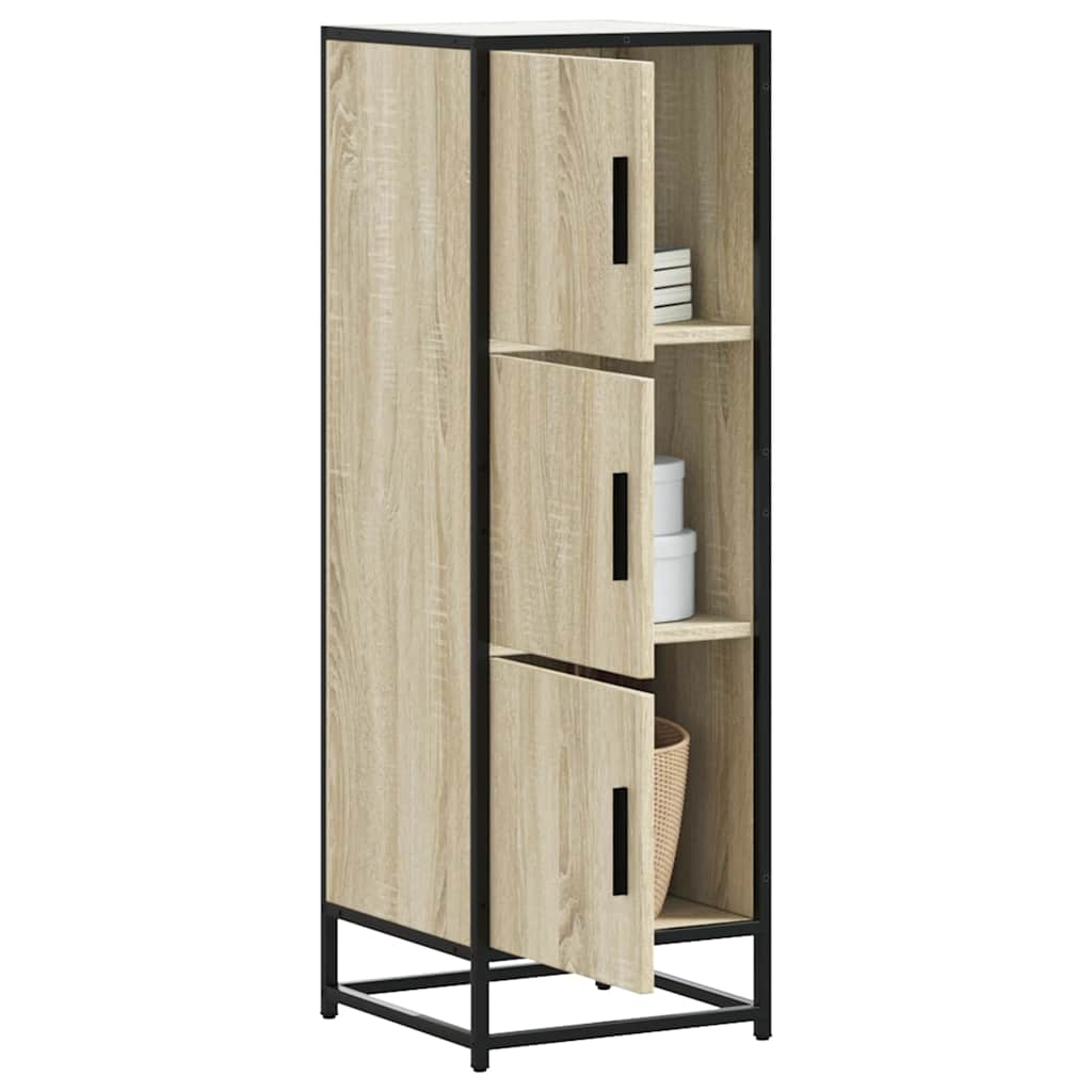 Highboard Sonoma-Eiche 35,5x35x106,5 cm Holzwerkstoff Metall
