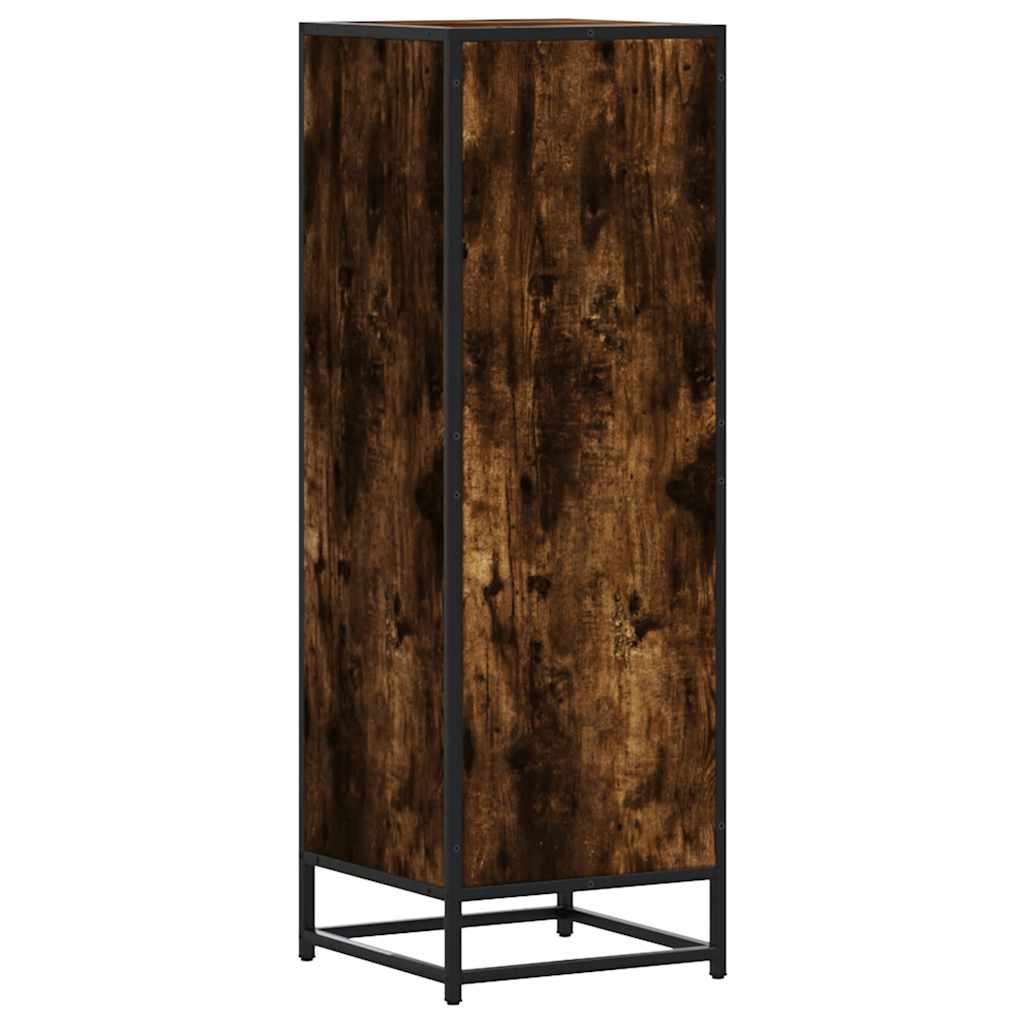Highboard Räuchereiche 35,5x35x106,5 cm Holzwerkstoff Metall