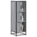 Highboard Grau Sonoma 35,5x35x106,5 cm Holzwerkstoff und Metall