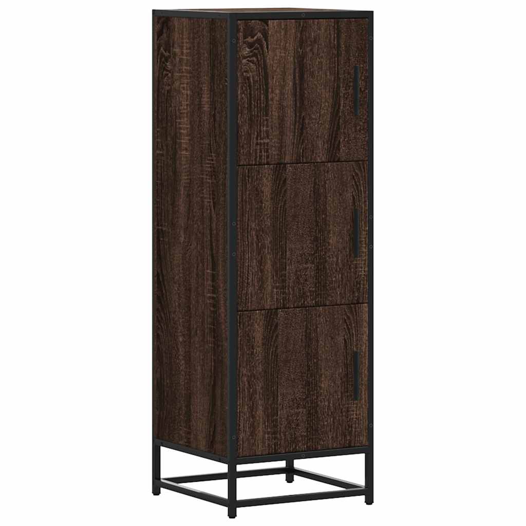 Highboard Braun Eichen-Optik 35,5x35x106,5 cm