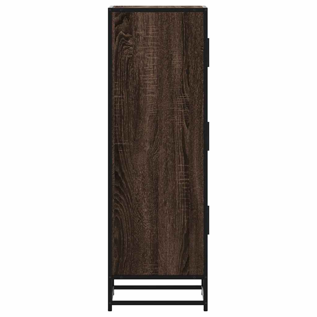 Highboard Braun Eichen-Optik 35,5x35x106,5 cm