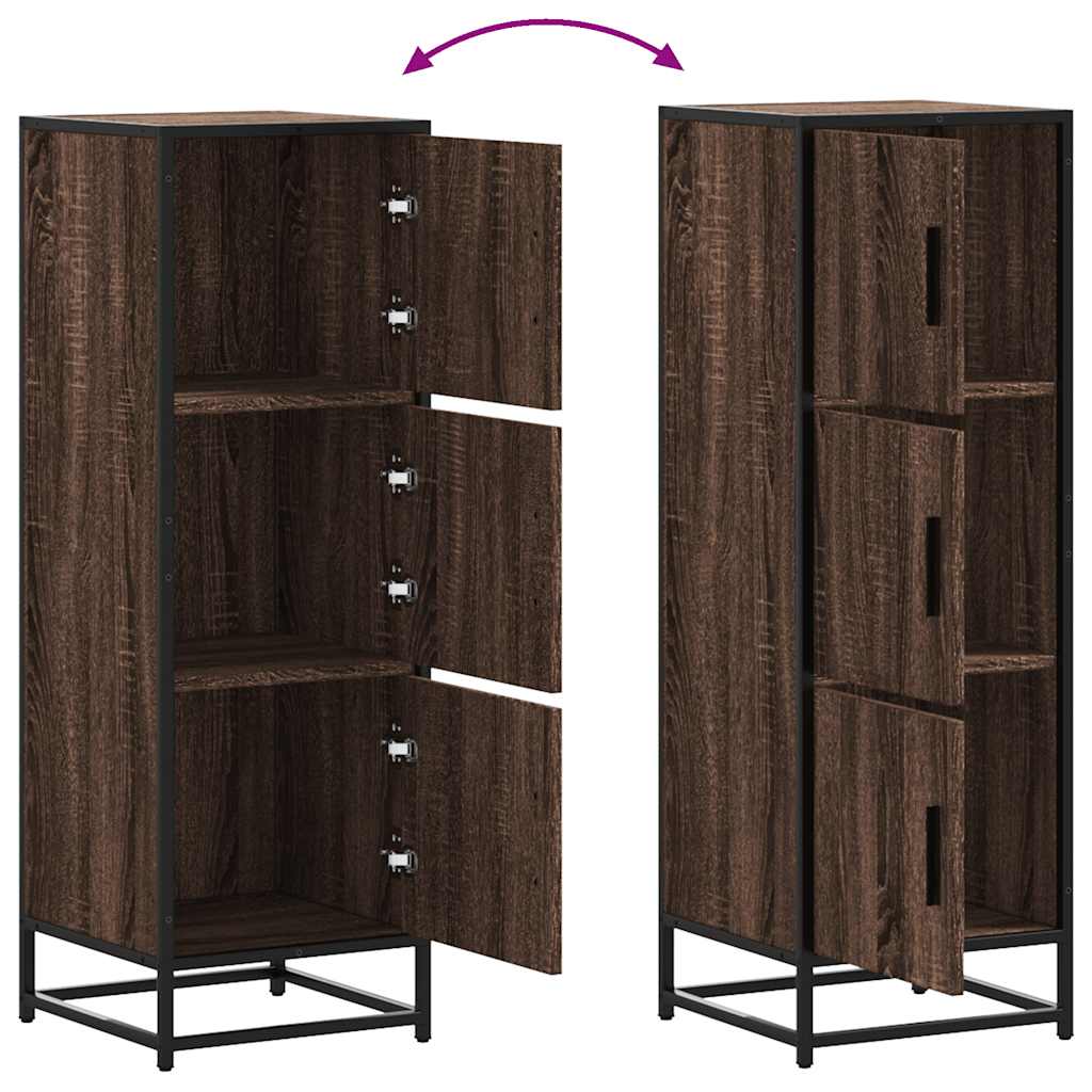 Highboard Braun Eichen-Optik 35,5x35x106,5 cm