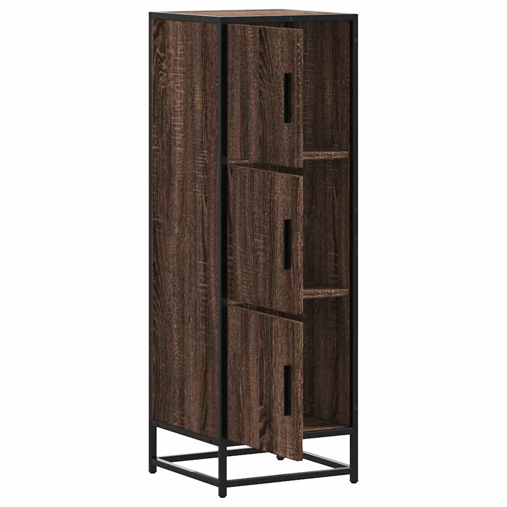 Highboard Braun Eichen-Optik 35,5x35x106,5 cm
