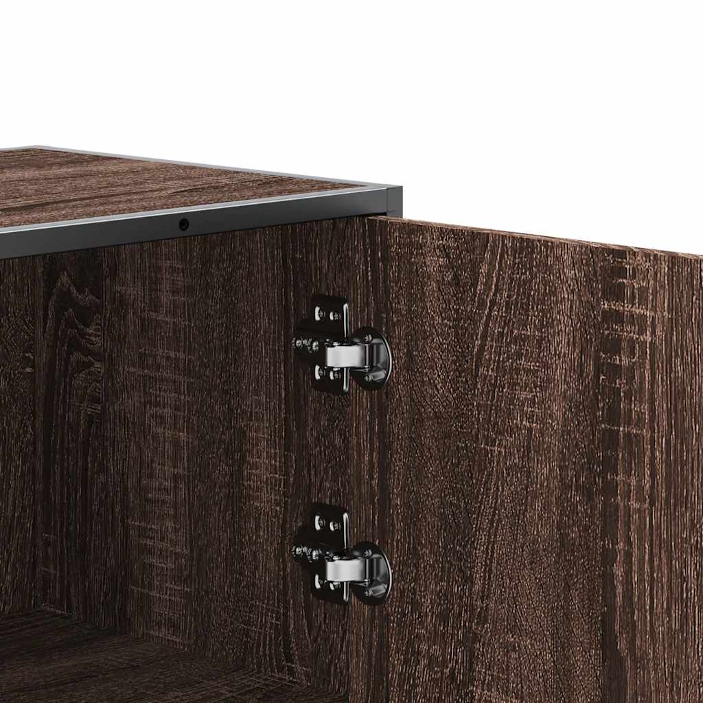 Highboard Braun Eichen-Optik 35,5x35x106,5 cm
