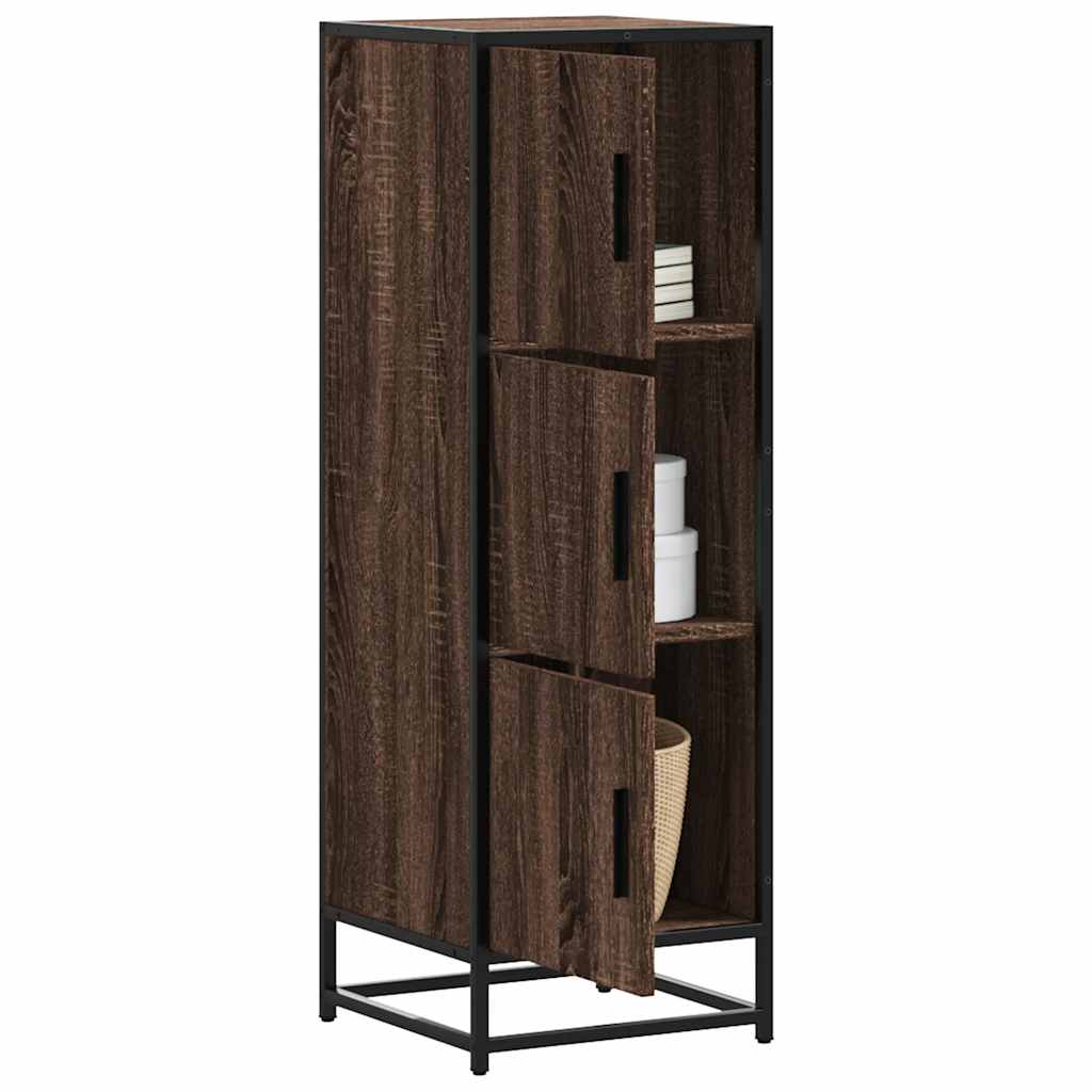 Highboard Braun Eichen-Optik 35,5x35x106,5 cm