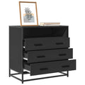 Schubladenschrank Schwarz 70x41x70 cm Holzwerkstoff