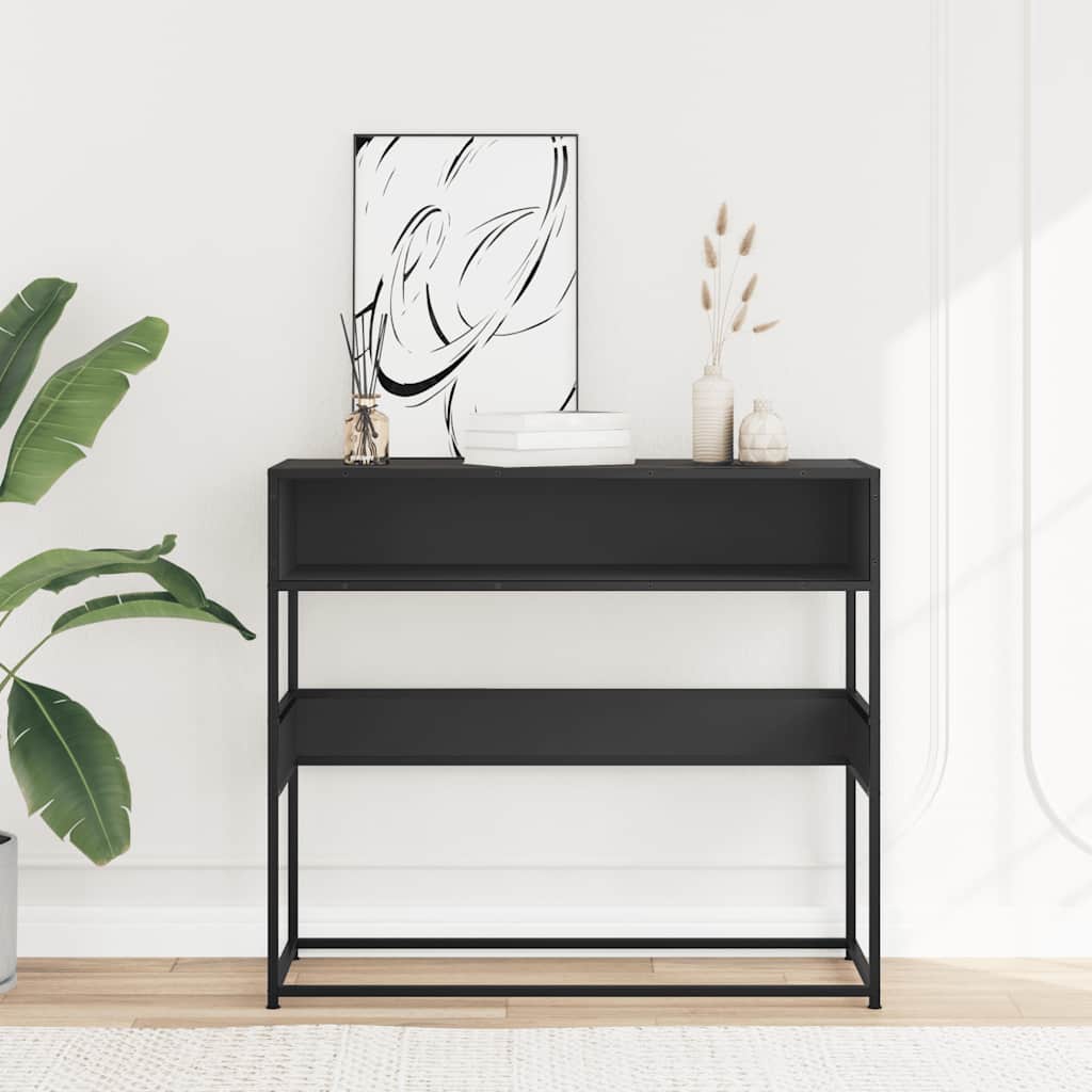 Konsolentisch Schwarz 90x35x80 cm Holzwerkstoff
