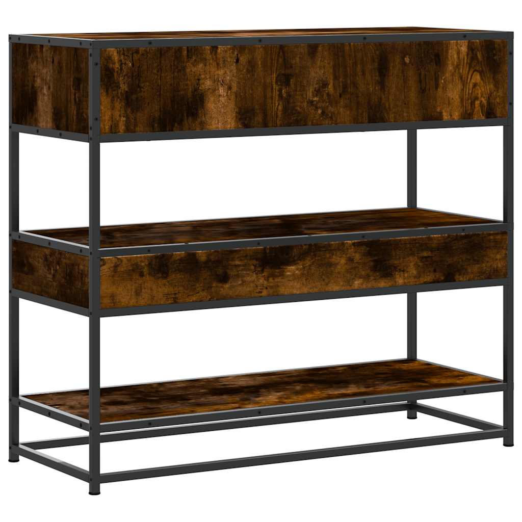 Konsolentisch Räuchereiche 90x35x80 cm Holzwerkstoff