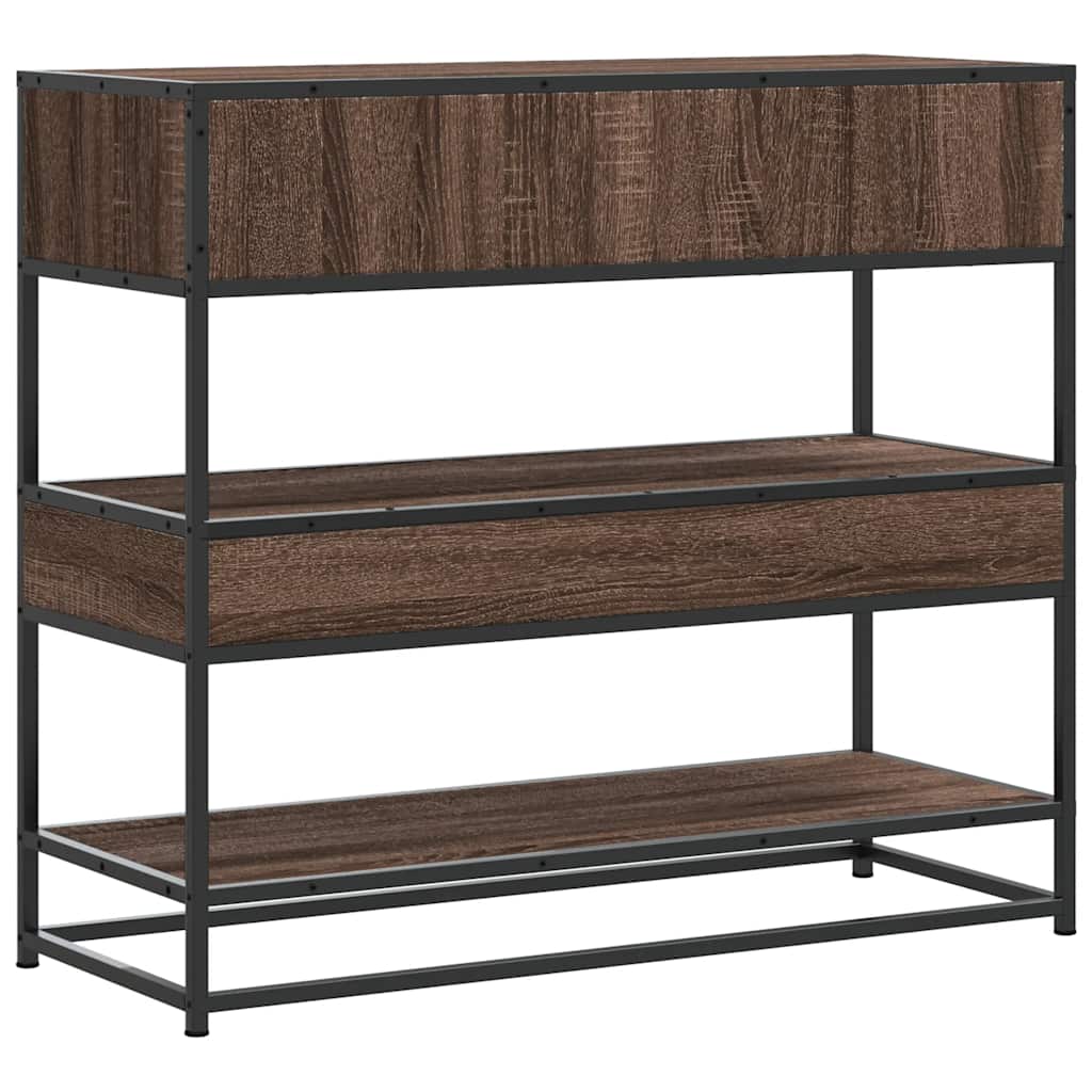 Konsolentisch Braun Eichen-Optik 90x35x80 cm Holzwerkstoff