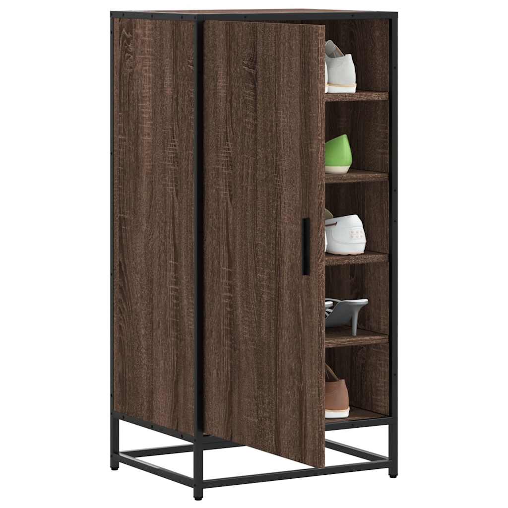 Schuhregal Braun Eichen-Optik 48x38x97,5 cm Holzwerkstoff