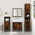 Waschbeckenunterschrank Räuchereiche 65x33x60 cm Holzwerkstoff