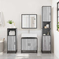 Waschbeckenunterschrank Grau Sonoma 65x33x60 cm Holzwerkstoff