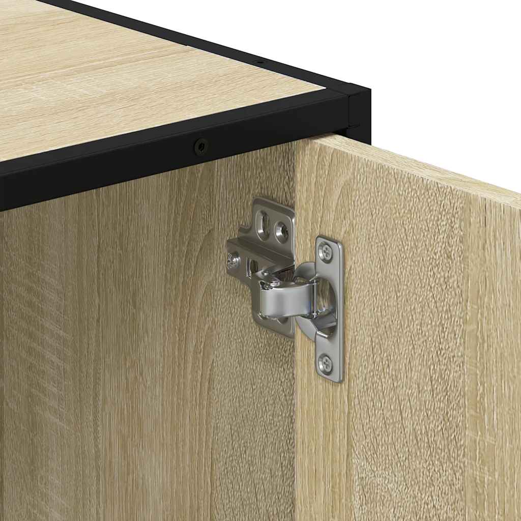 Badezimmer-Waschbeckenschrank Sonoma-Eiche 90 x 33 x 60 cm Holzwerkstoff
