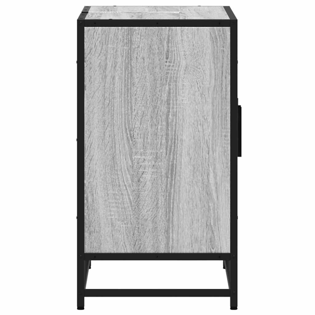 Waschbeckenunterschrank Grau Sonoma 90x33x60 cm Holzwerkstoff