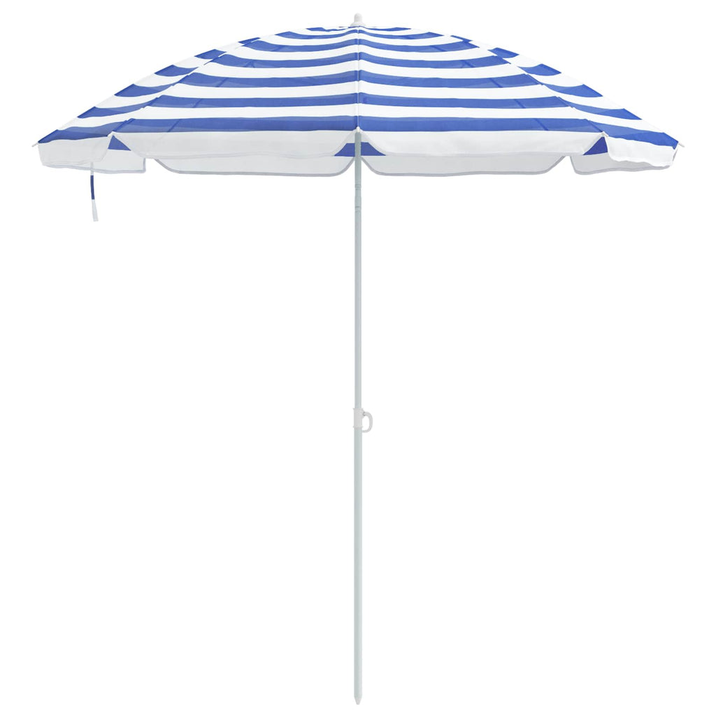 Strandparasol Blau und Weiß 206 x 206 x 212 cm