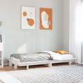 Massivholzbett ohne Matratze Weiß 75x190 cm Kiefernholz