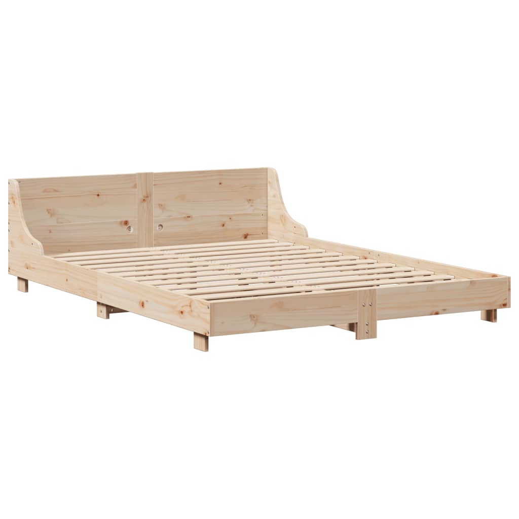 Massivholzbett ohne Matratze 140x190 cm Kiefernholz